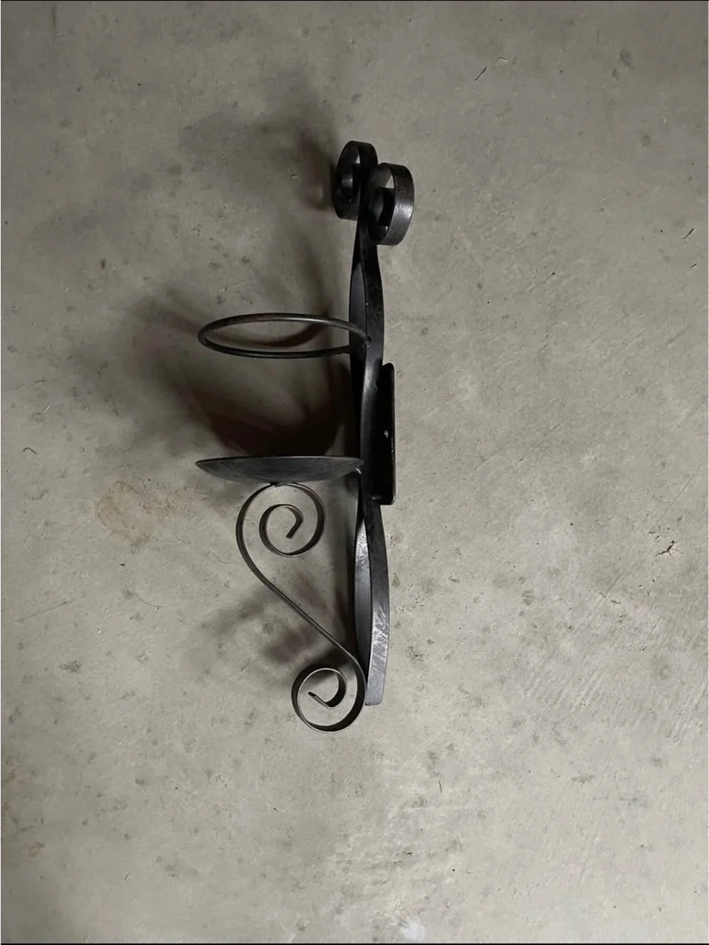 Black Metal Wall Candle Sconce - Brand Unknown